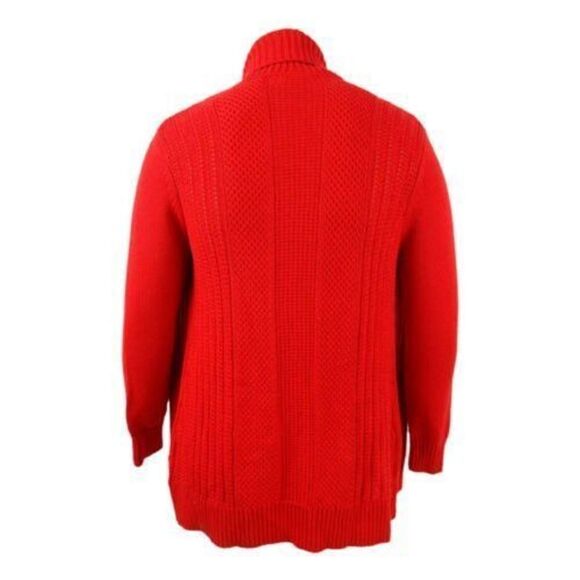Charter Club Shawl-Collar Open-Front Cardigan Ravishing Red XL - Picture 3 of 4
